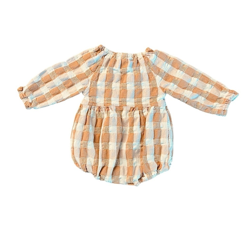Rylee + Cru Tan and Cream Baby Romper - Picture 2 of 8